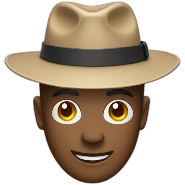 fedora with safari flaps emoji