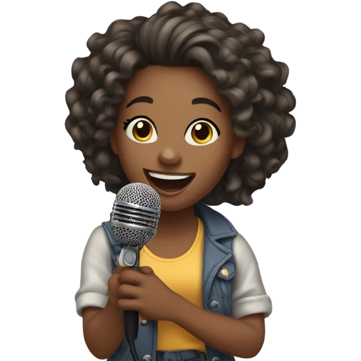 Girl singing  emoji