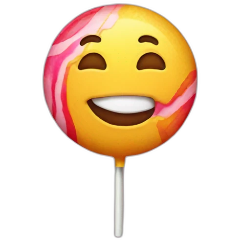 Lollipop smiling emoji