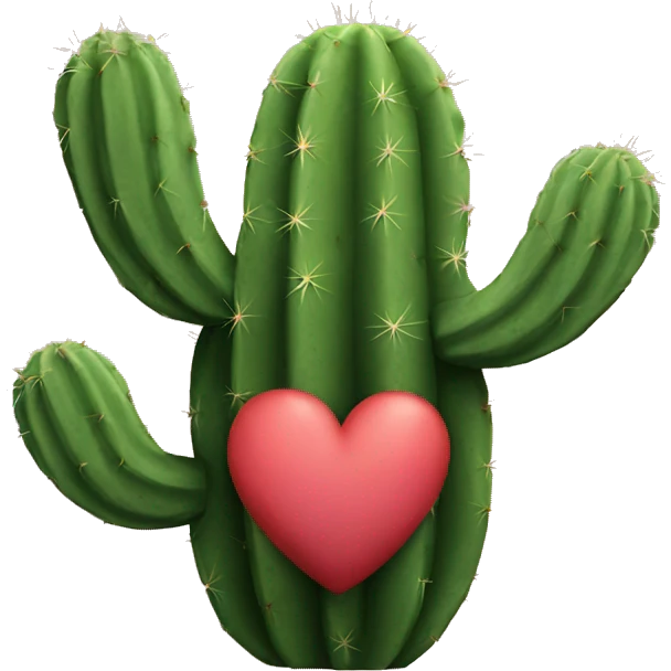 Cactus heart emoji