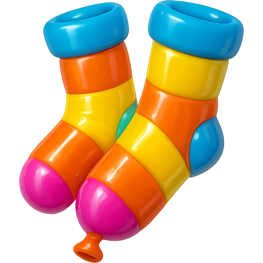 cute socks, balloon style emoji