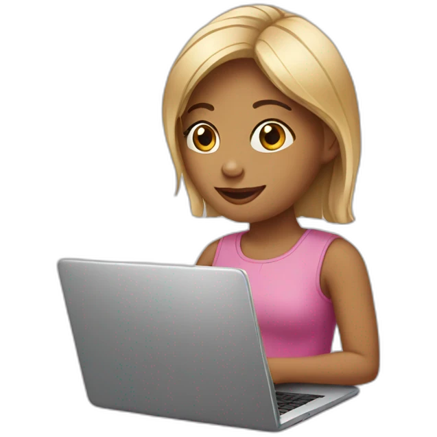 Girl with laptop emoji