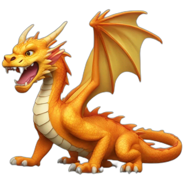 un dragon sur un tigre emoji