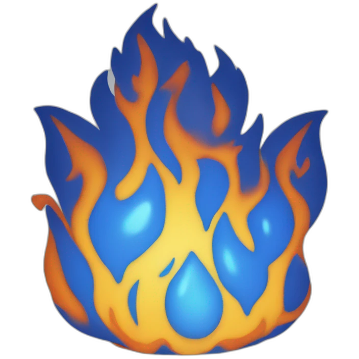 Flamme bleue emoji