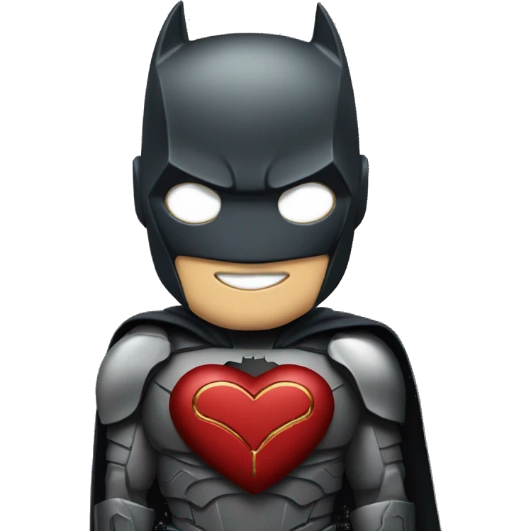 Batman with iron man heart emoji