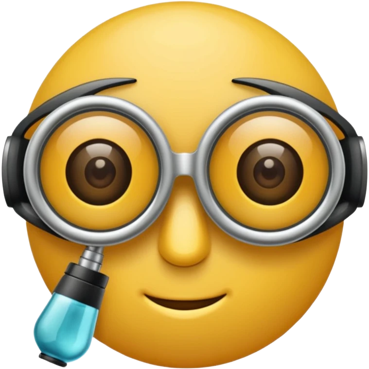 oculos, lente e microscopio objetos emoji