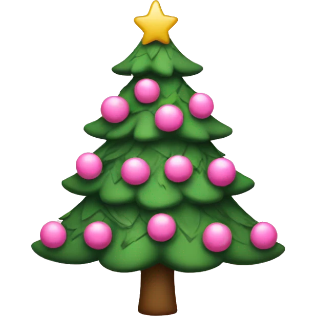 christmas tree pink themed  emoji