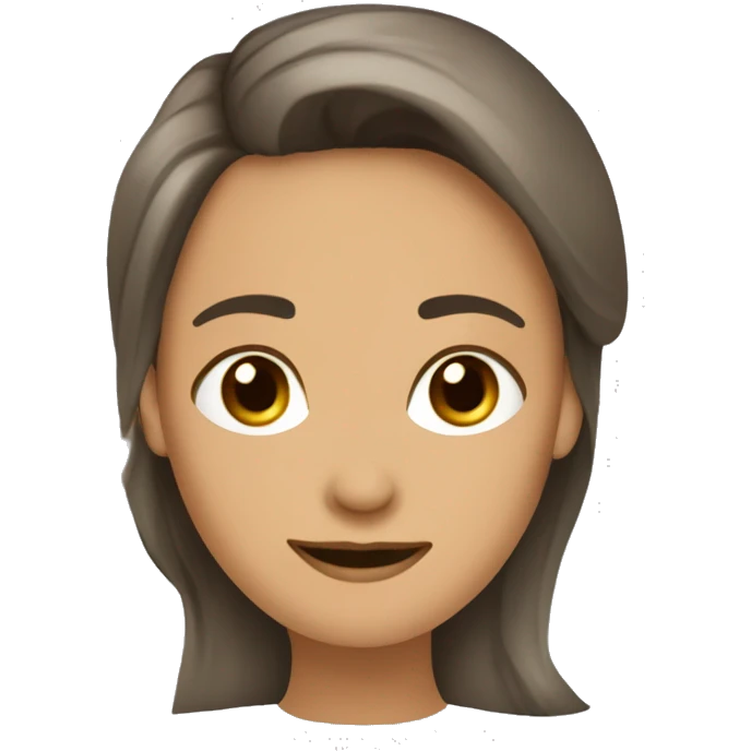 Девушка с коричневыми волосами в черных очках  emoji