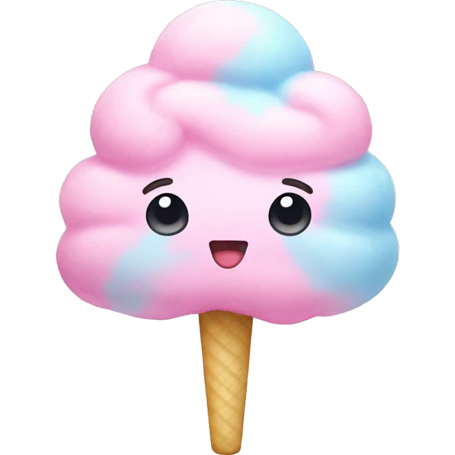 Kawaii cotton candy  emoji