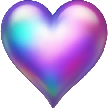 Iridescent heart emoji