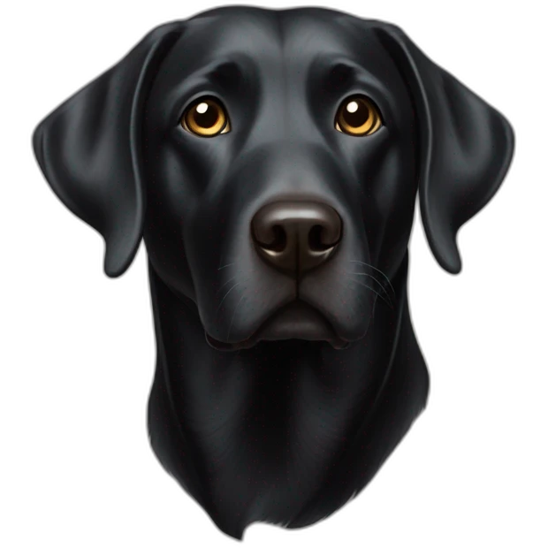 old black labrador portrait emoji