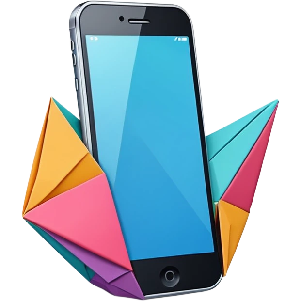 origami smartphone emoji