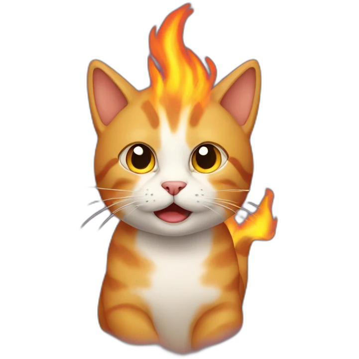 cat fire emoji