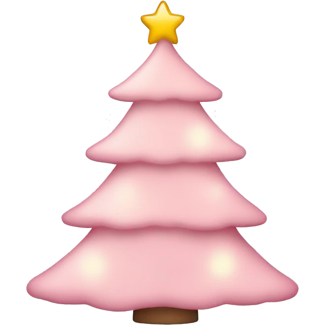 light pink christmas tree with lights emoji