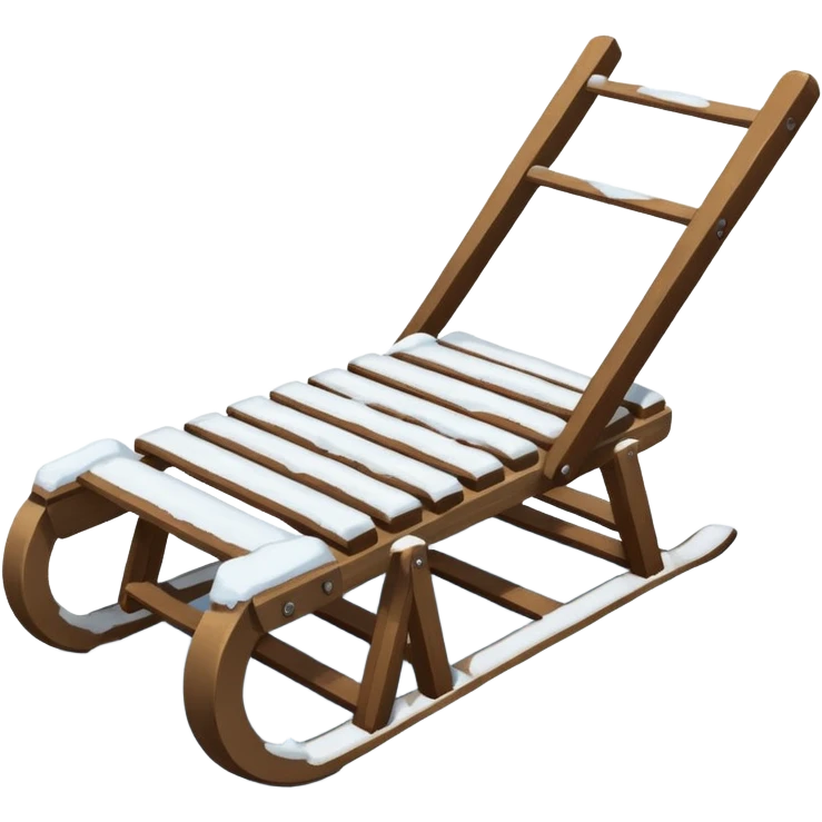 sledge surrounded with snow (no person) emoji