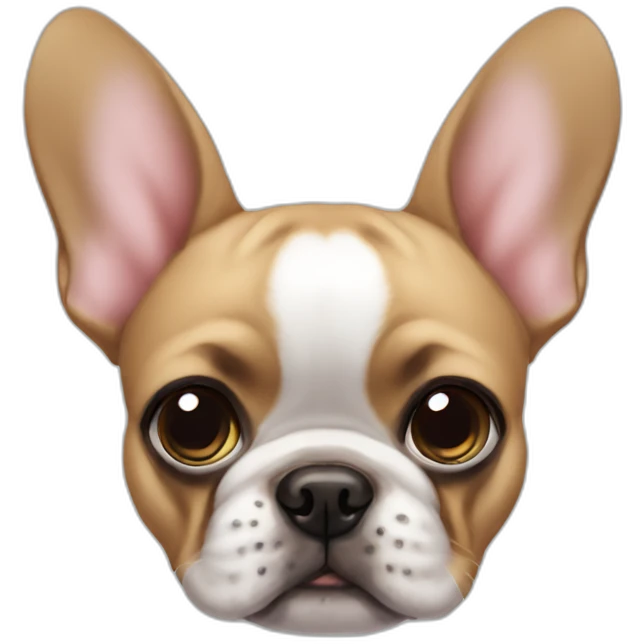 Frenchie tiny eyes emoji