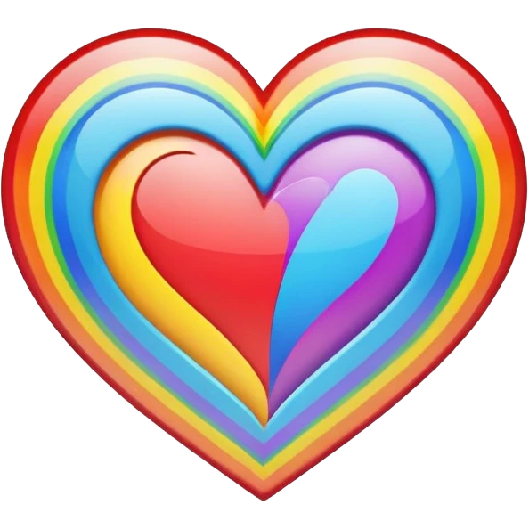 heart with a rainbow outline emoji