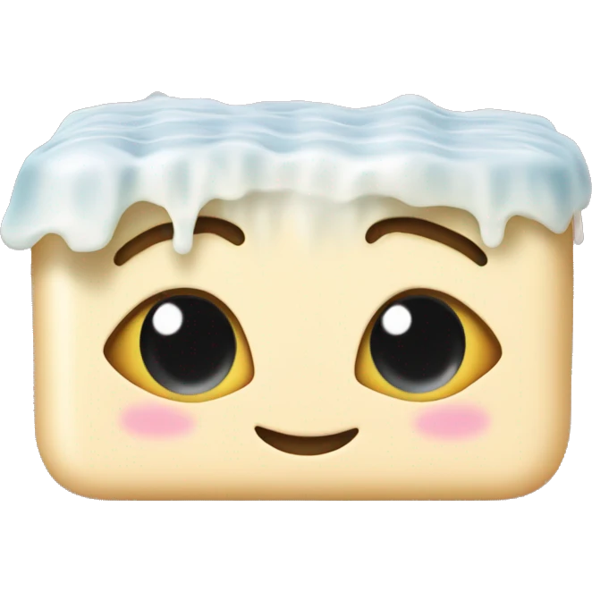 Anthropomorphic bar soap long eyelashes emoji