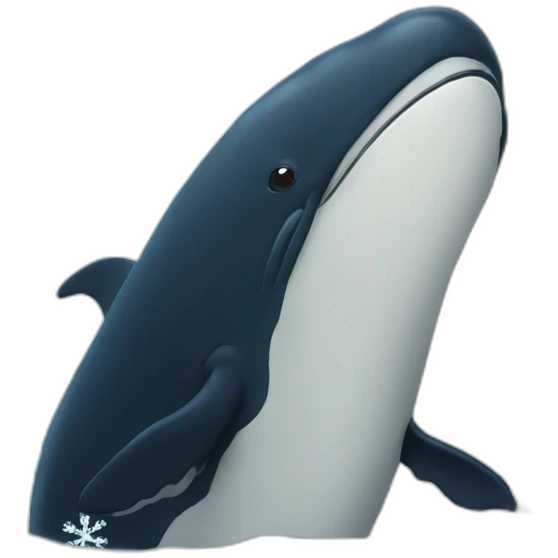 black whale christmas emoji