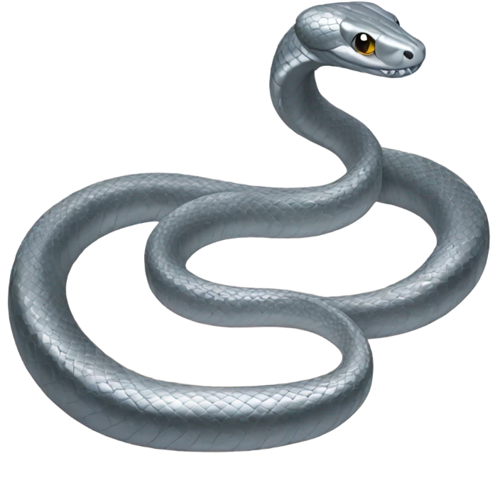 Silver snake  emoji