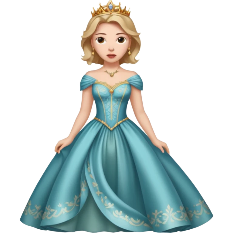 Scarlett Johansson in a princess dres emoji