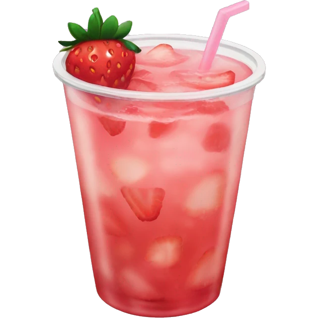 strawberry boba lemonade  emoji