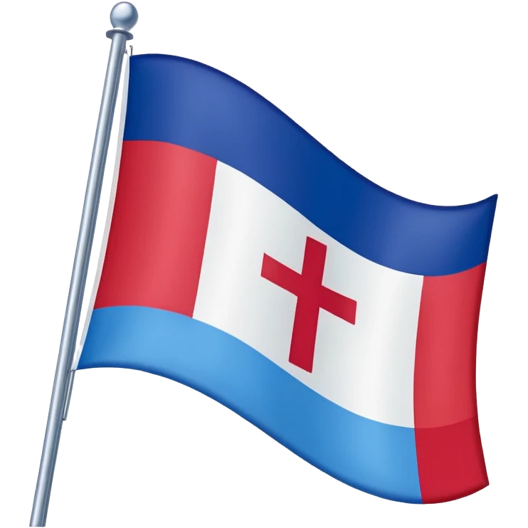 Drapeau français avec la croix lorraine emoji