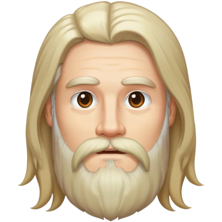White guy with long hair and beard emoji