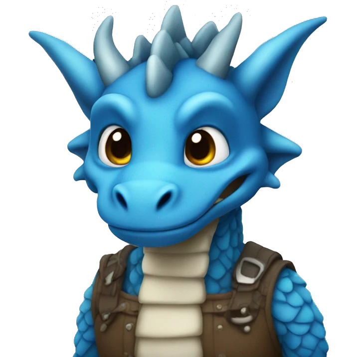 Blue working dragon  emoji