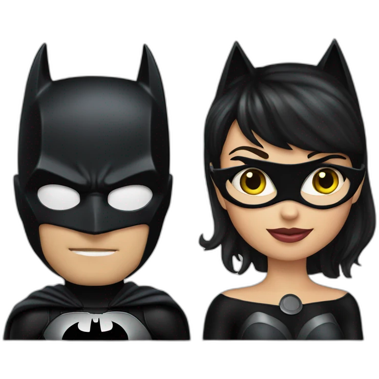 batman and catwoman emoji