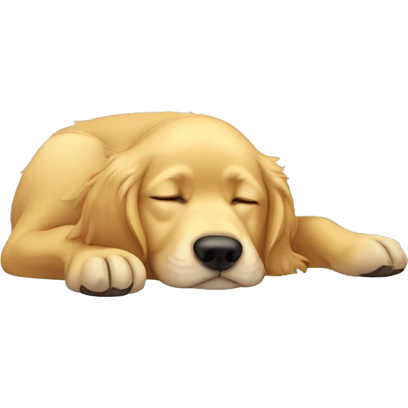 Asleep gold retriever  emoji