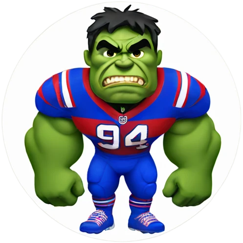 Hulk wearing a buffalo bills jersey emoji