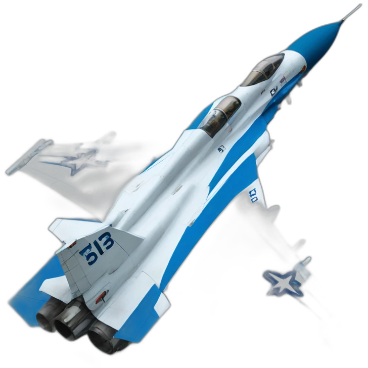 SU-33 with blue and white stripes emoji
