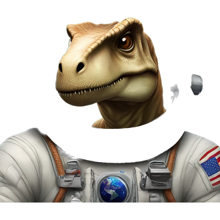 astronaut t-rex emoji