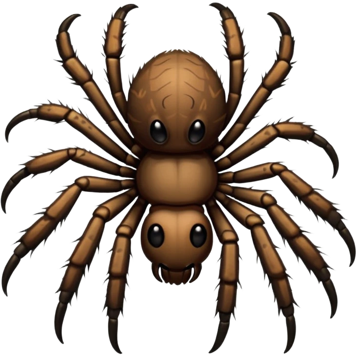 Hairy tarantula  cartoon -style/cute and transparent for a sticker  emoji