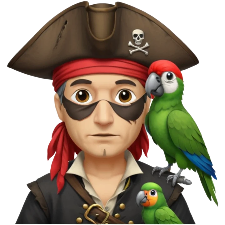 pirate and parrot emoji