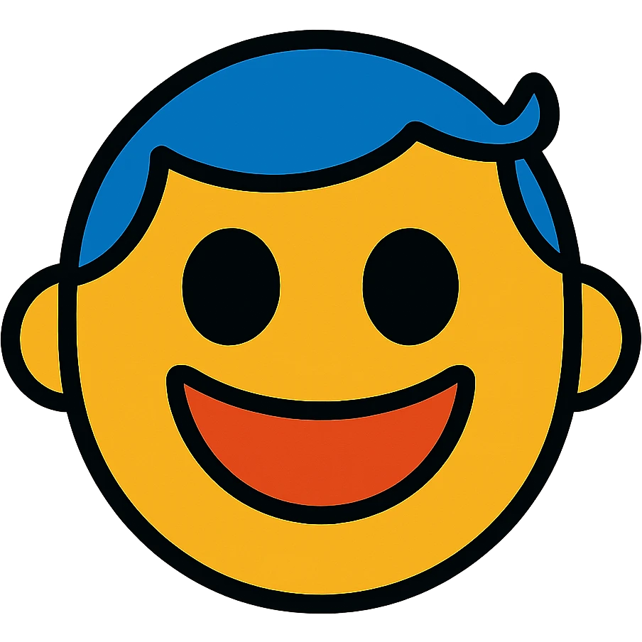 vibrant toon style smiling face emoji