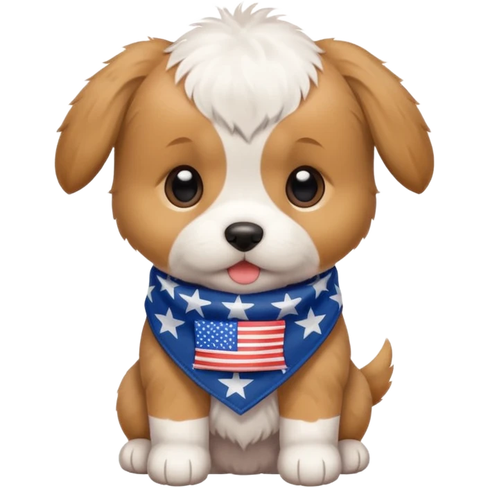Puppy with USA bandana emoji