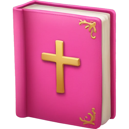pink bible emoji