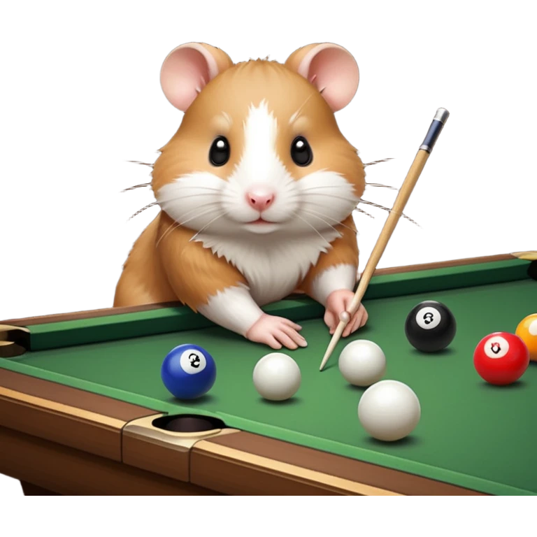 hamster playing billiards emoji