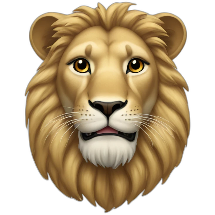 Un lion Cagoulé emoji