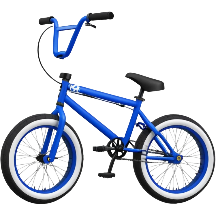Royal blue colony bmx with camo black and white  tyres emoji
