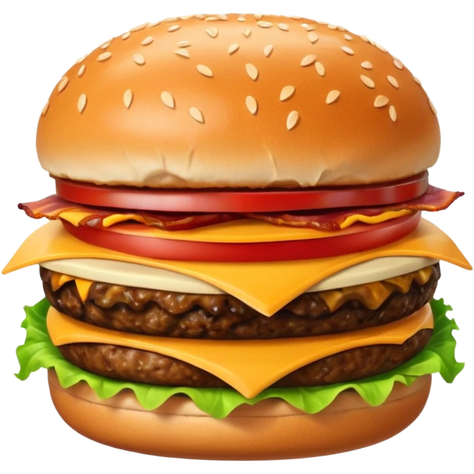 hamburguesa clasica con tocino emoji