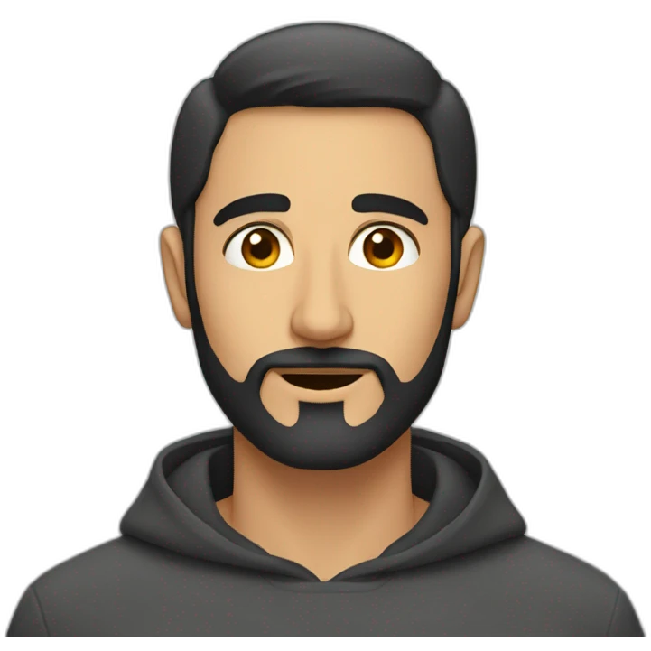 Very Thin face Pakistani guy with few beard emoji