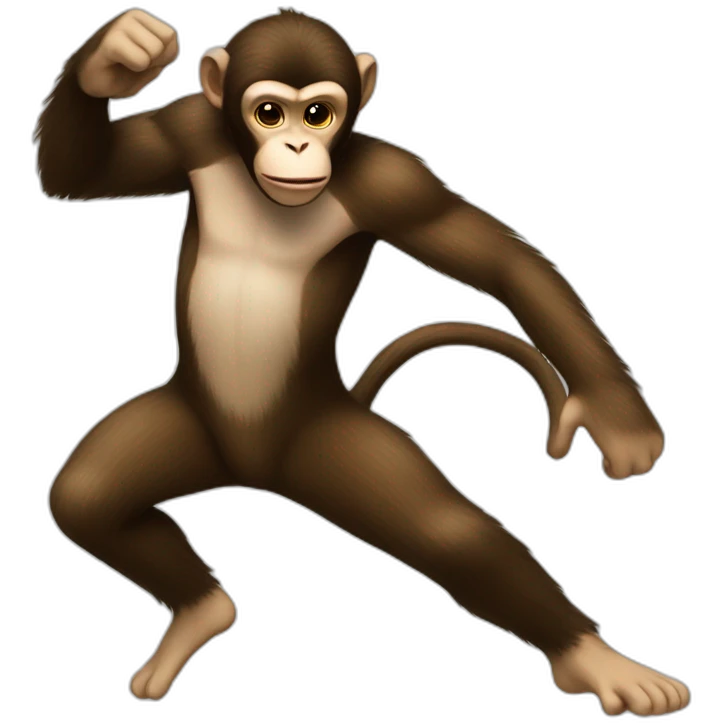 Monkey high kick emoji