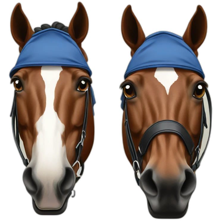 two racehorses emoji