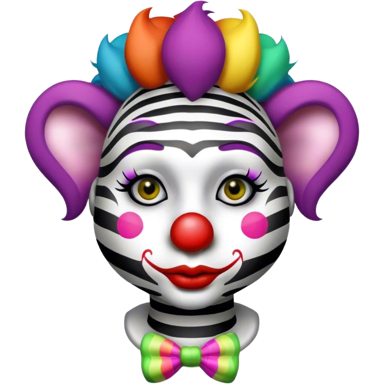 Clown zebra emoji