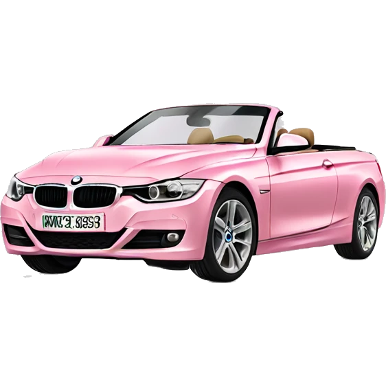 BMW 3 series convertible pastel pink emoji