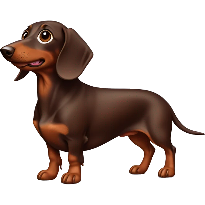 Chocolate dachshund emoji
