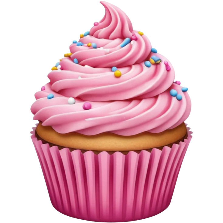 Cupcake with pink icing emoji